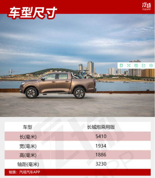 試長城炮乘用版：2.0T+8AT配多連桿后懸，家用一抵四，空間軸距領(lǐng)先