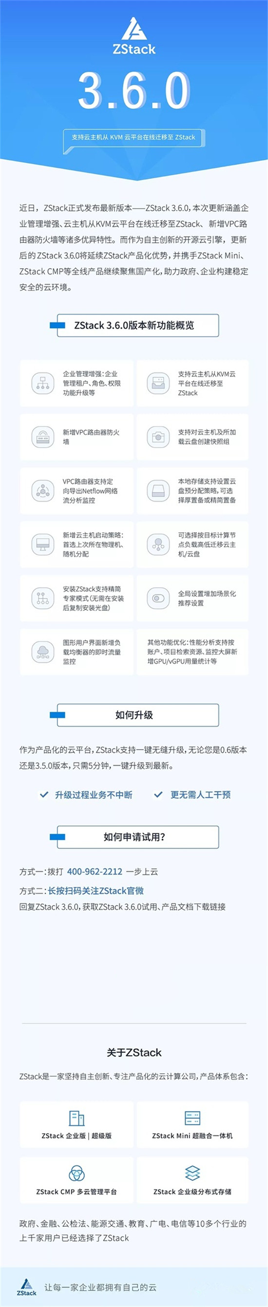 ZStack 3.6.0，支持云主機(jī)從任意KVM云平臺(tái)在線(xiàn)遷移至ZStack