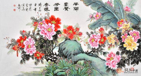 客廳沙發(fā)墻裝飾畫掛什么好，畫美寓意更美的花鳥畫分享