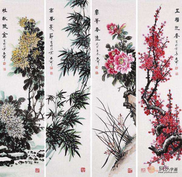 客廳沙發(fā)墻裝飾畫掛什么好，畫美寓意更美的花鳥畫分享