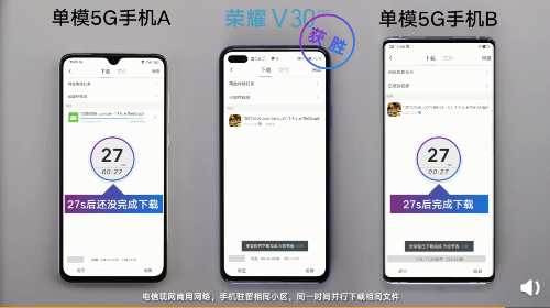 榮耀V30 5G通訊能力強勁，帶給你極速5G新體驗