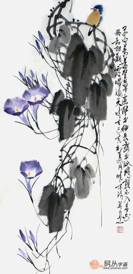 藝術(shù)品鑒：有詩(shī)有畫(huà)有文化，鄭曉京寫(xiě)意花鳥(niǎo)畫(huà)