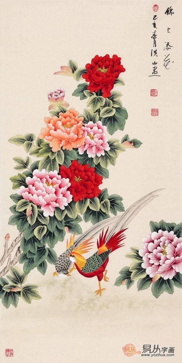 進(jìn)門(mén)玄關(guān)掛什么畫(huà)比較合適，可以掛在玄關(guān)的花鳥(niǎo)國(guó)畫(huà)作品有這些
