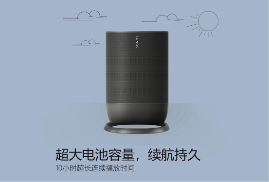 Sonos Move中國(guó)發(fā)售，“Wi-Fi+藍(lán)牙”一鍵開啟“美妙聲音，無處不在”