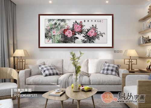 客廳白墻掛什么裝飾畫好，這幾幅花鳥國畫作品最合適了