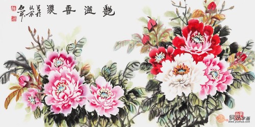 客廳白墻掛什么裝飾畫好，這幾幅花鳥國畫作品最合適了