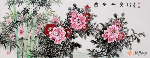 客廳白墻掛什么裝飾畫好，這幾幅花鳥國畫作品最合適了