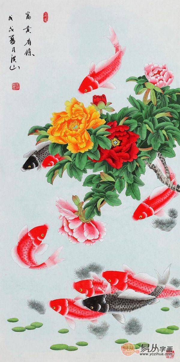 進(jìn)門口玄關(guān)掛什么畫，吉祥富貴花鳥畫就選這些