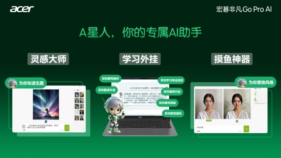 靈感大師？摸魚神器？學(xué)習(xí)外掛？宏碁非凡Go Pro AI給你親民嘗鮮體驗(yàn)！
