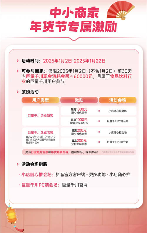 巨量千川年貨節(jié)玩法升級(jí)，助力商家搶贏2025開(kāi)門紅
