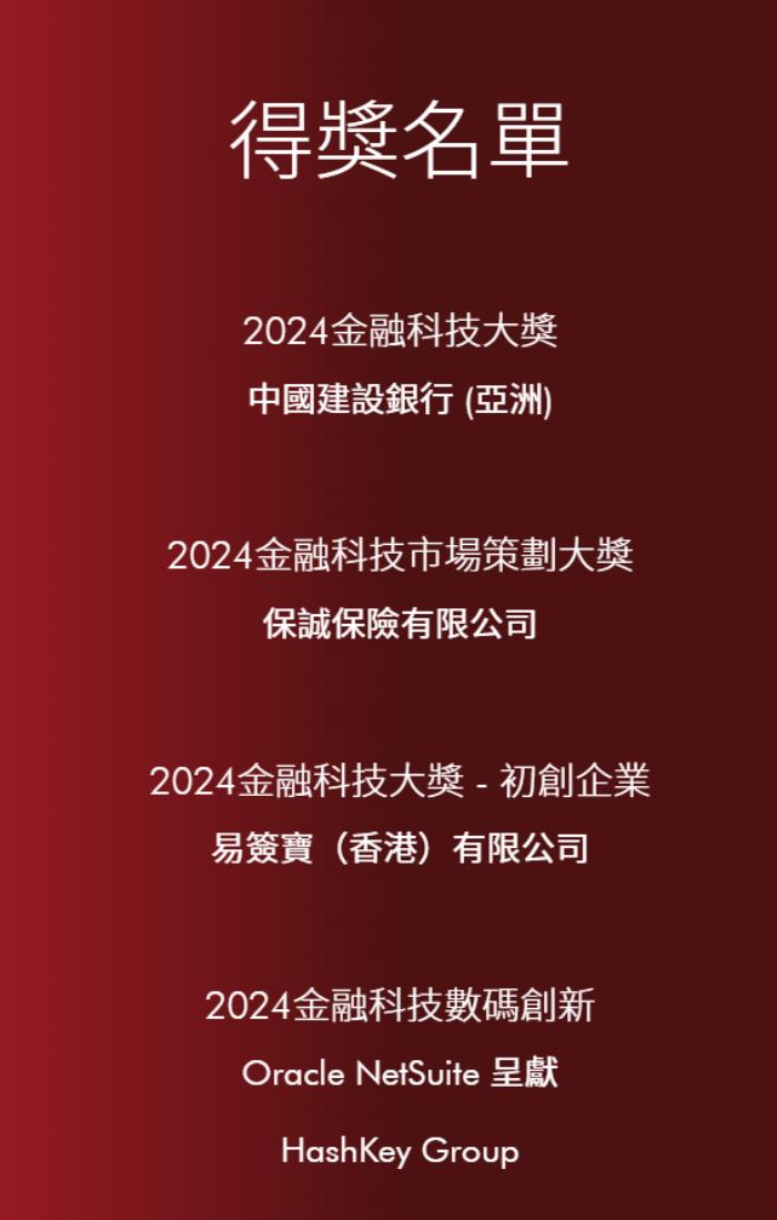 港媒爭相報道，e簽寶與金融科技巨頭同臺領(lǐng)獎！
