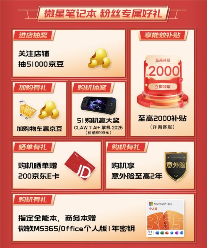 微星游戲本RTX50爆款新品，51電商大促+線下微星日好禮不斷！