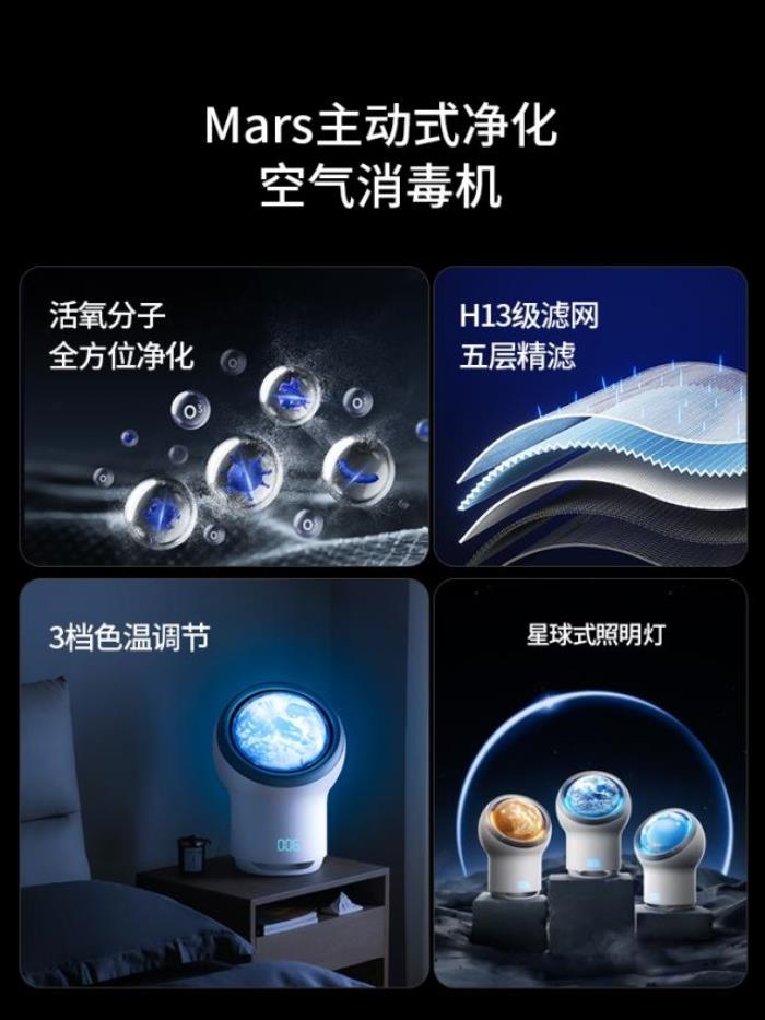 愛(ài)迪生Mars空氣凈化器：創(chuàng)新科技邂逅星球美學(xué)，重塑健康生活空間