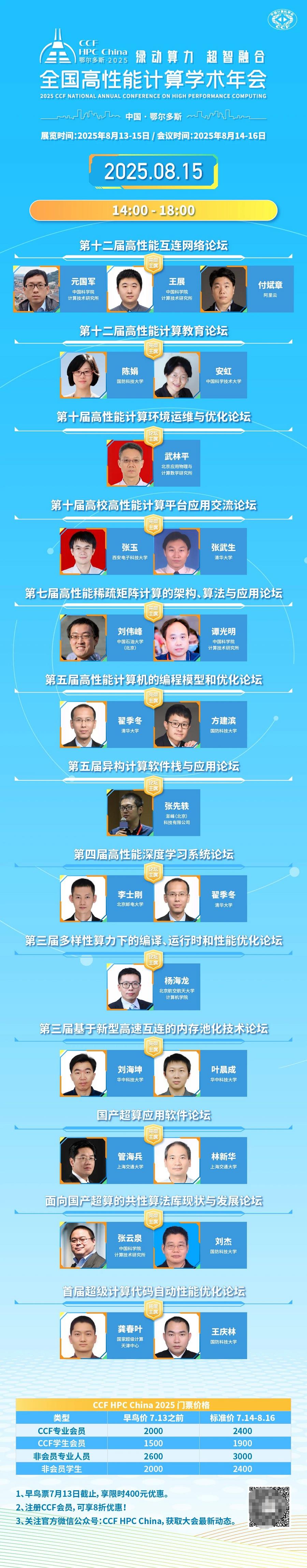 CCF HPC China 2025 主題論壇再升級(jí)，早鳥(niǎo)票限時(shí)開(kāi)售！