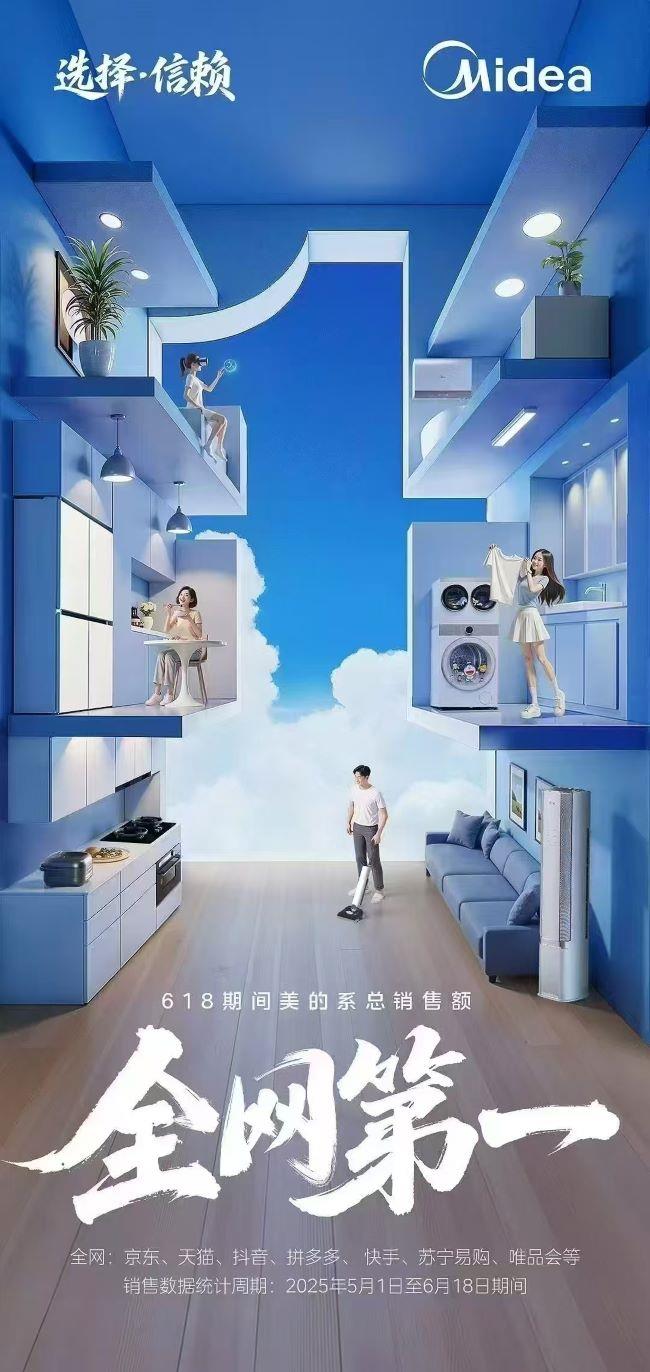 美的空調(diào)618多平臺銷量第一，以40周年技術(shù)沉淀驅(qū)動行業(yè)升級