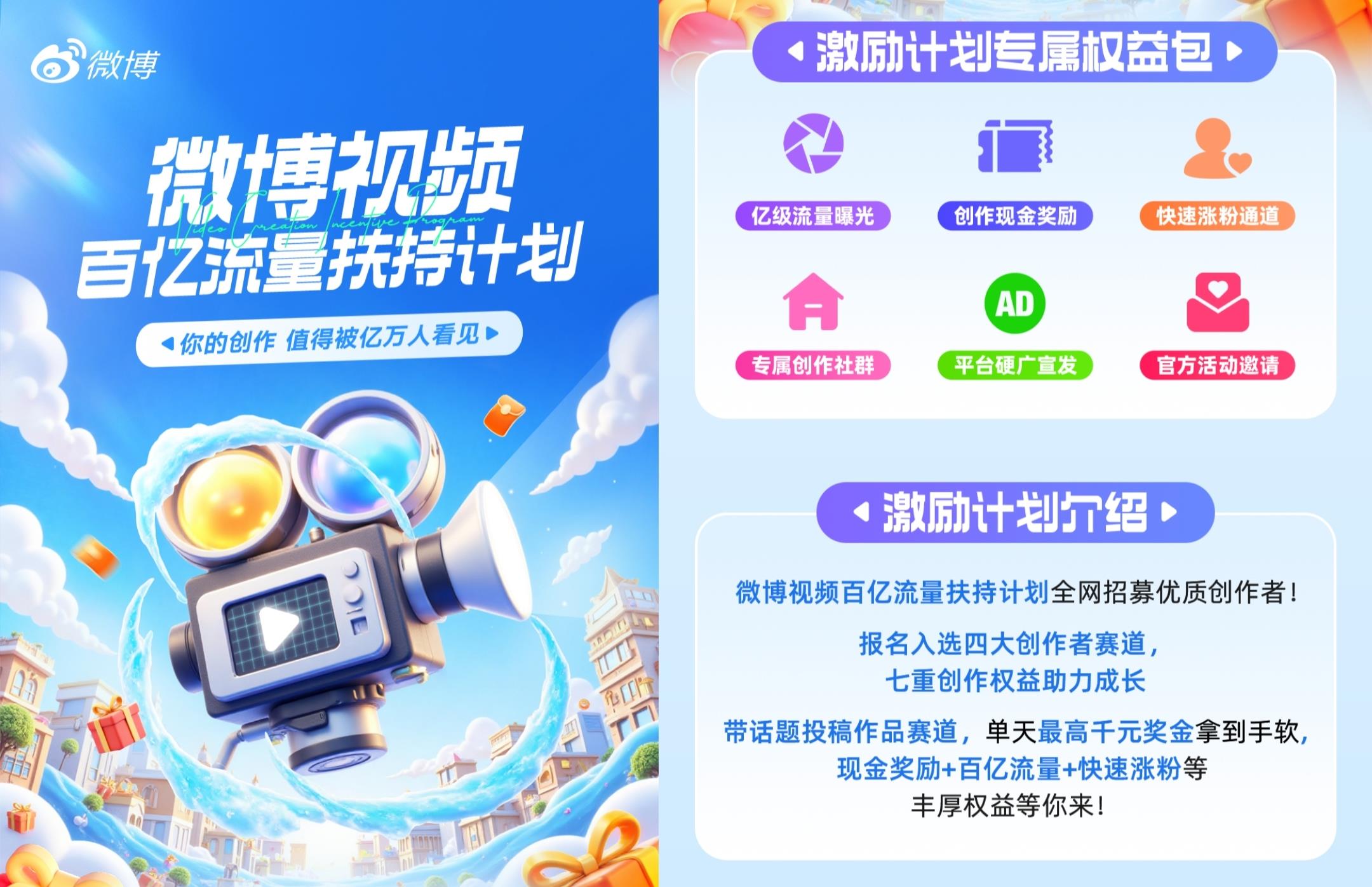 微博30秒以上視頻收益翻倍？新規(guī)全面扶持中長內(nèi)容，最高收益提升2.5倍